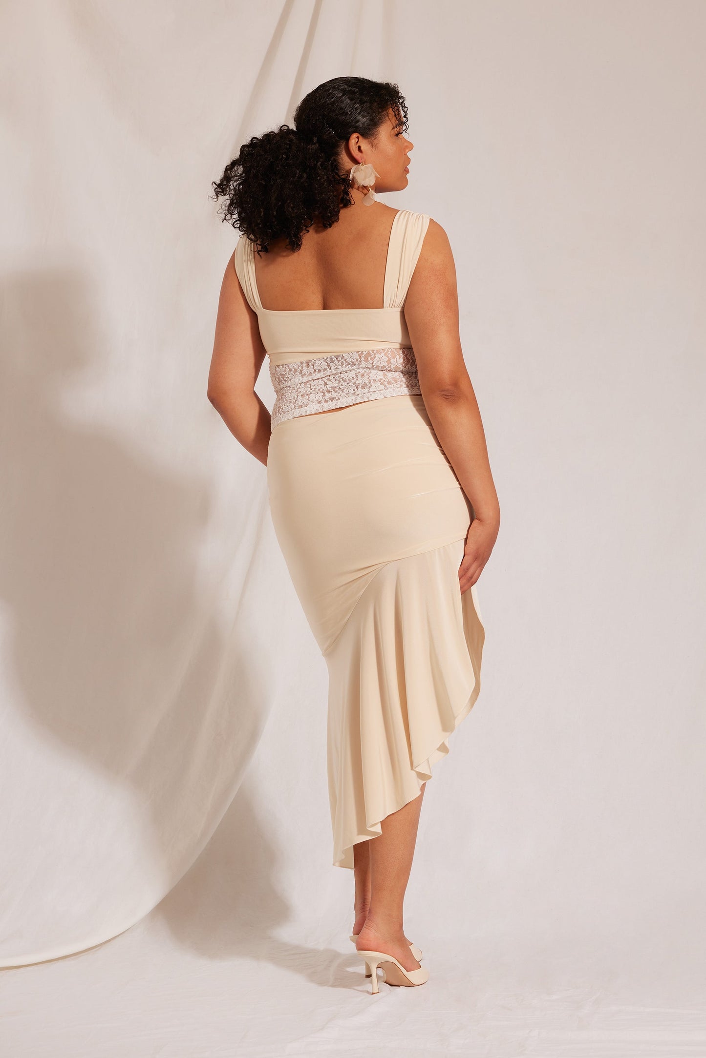 Asymmetrical Midi Skirt BAHARI
