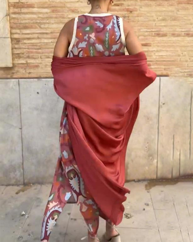 Valencia - Elegant Set with Dress and Flowing Cardigan