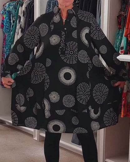 Sheryl | Geometric Wrap Dress