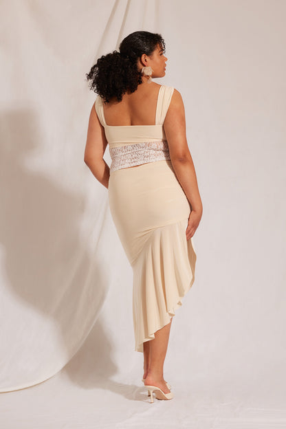 Asymmetrical Midi Skirt BAHARI
