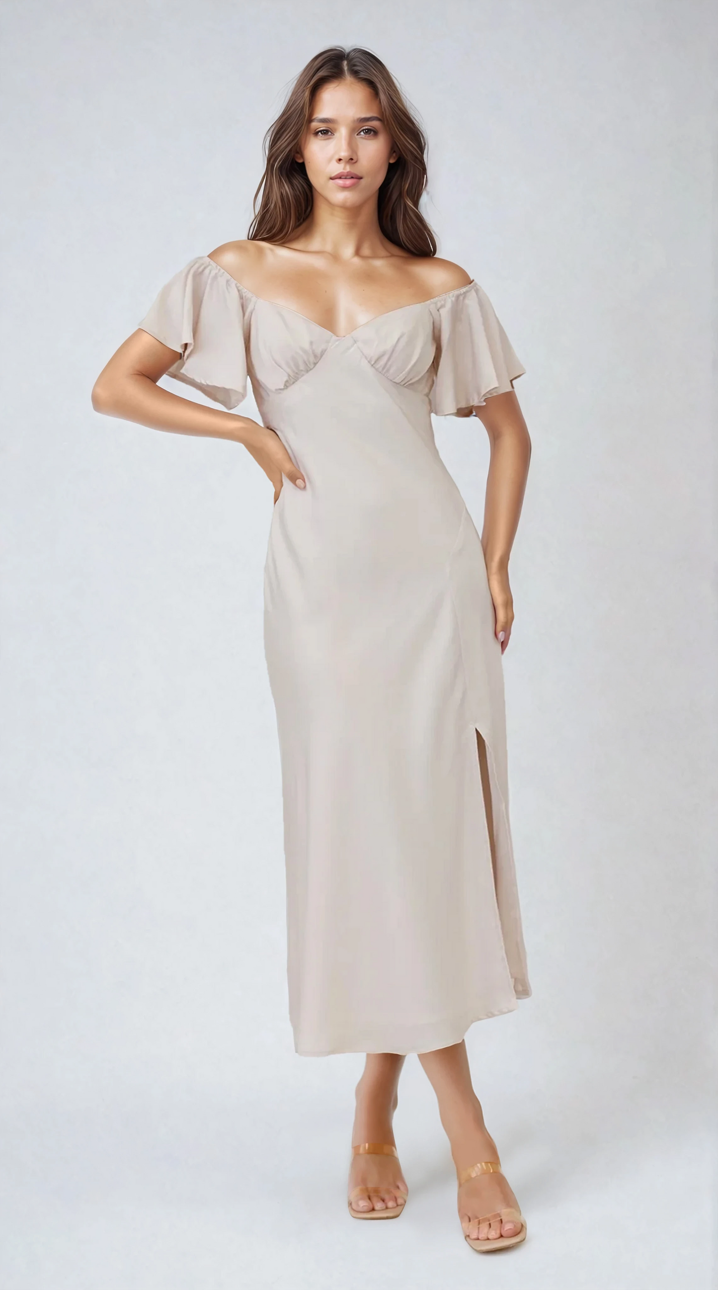 Louisa Midi Dress - Ivory