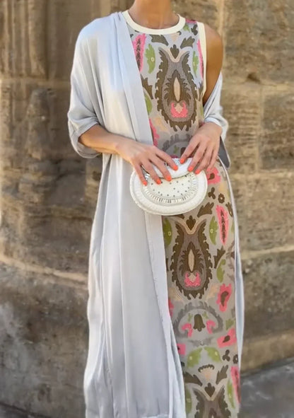 Valencia - Elegant Set with Dress and Flowing Cardigan