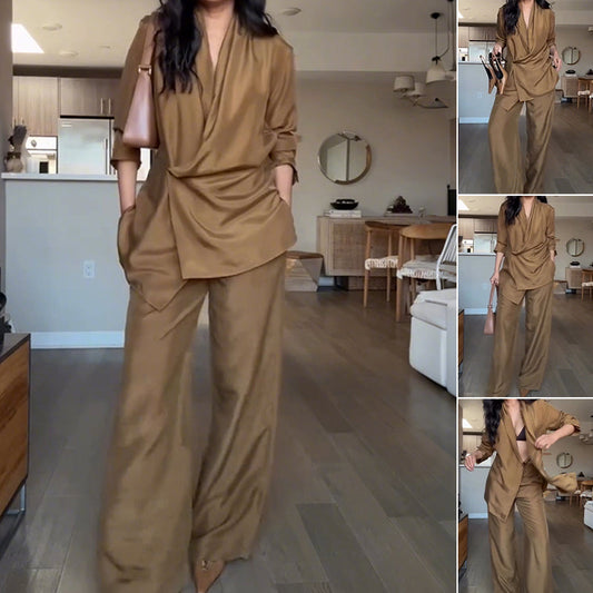 Women's Fashionable Two-Piece Set of Top and Pants